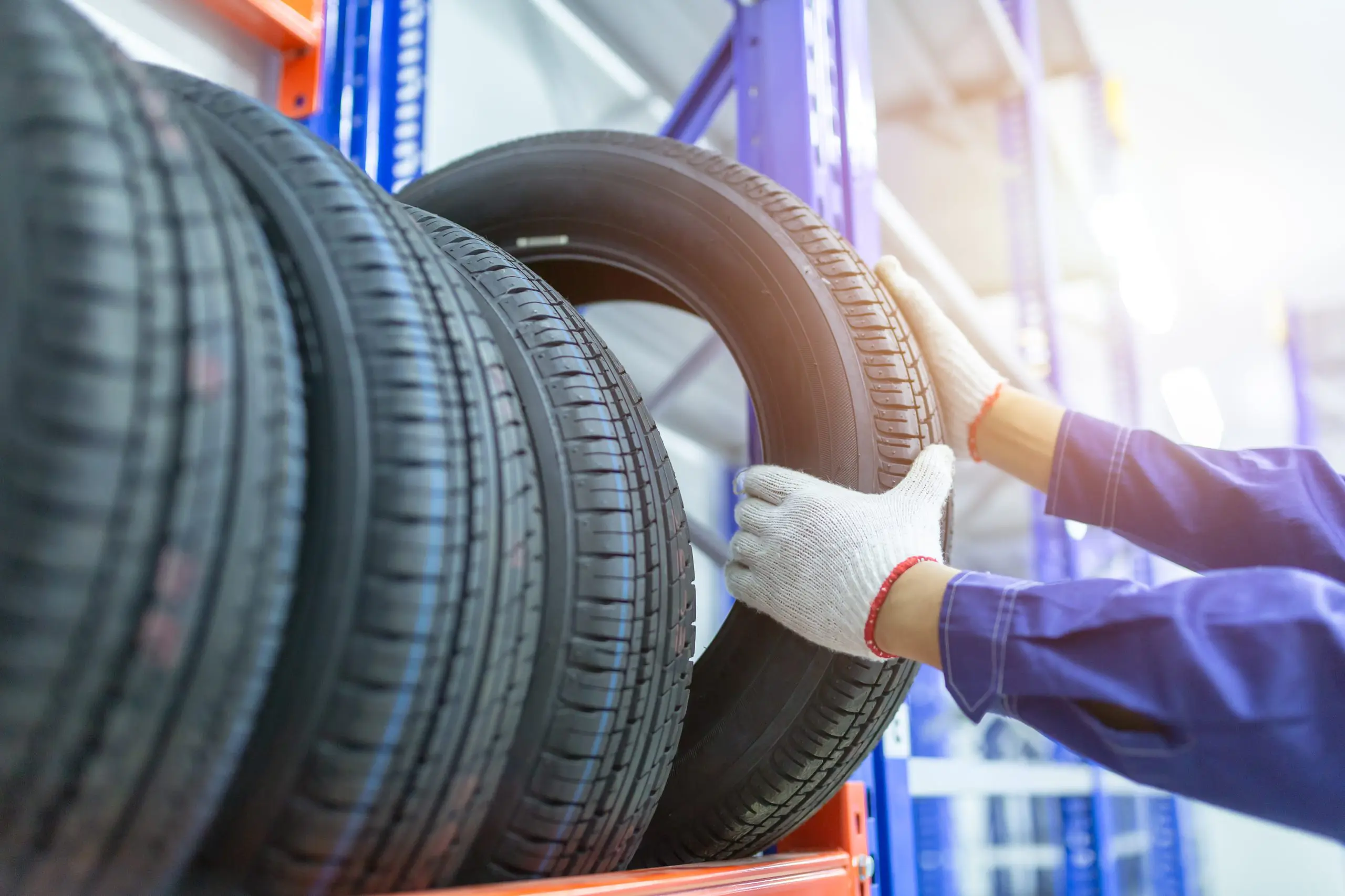 Tire in tire shop