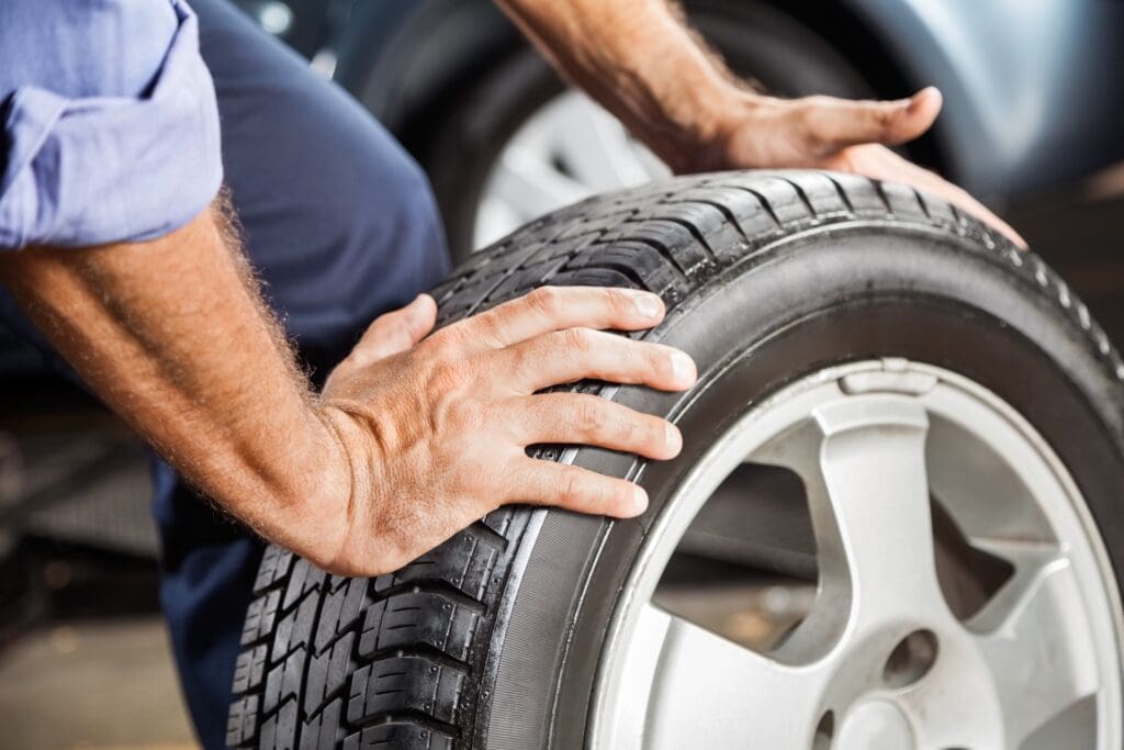 Storing mounted winter tires