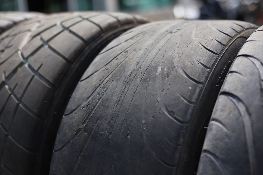 Worn down tires from bad driving habits