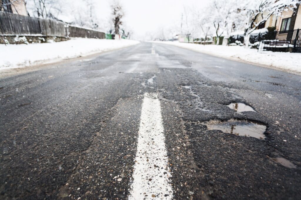 Road that causes pothole damage