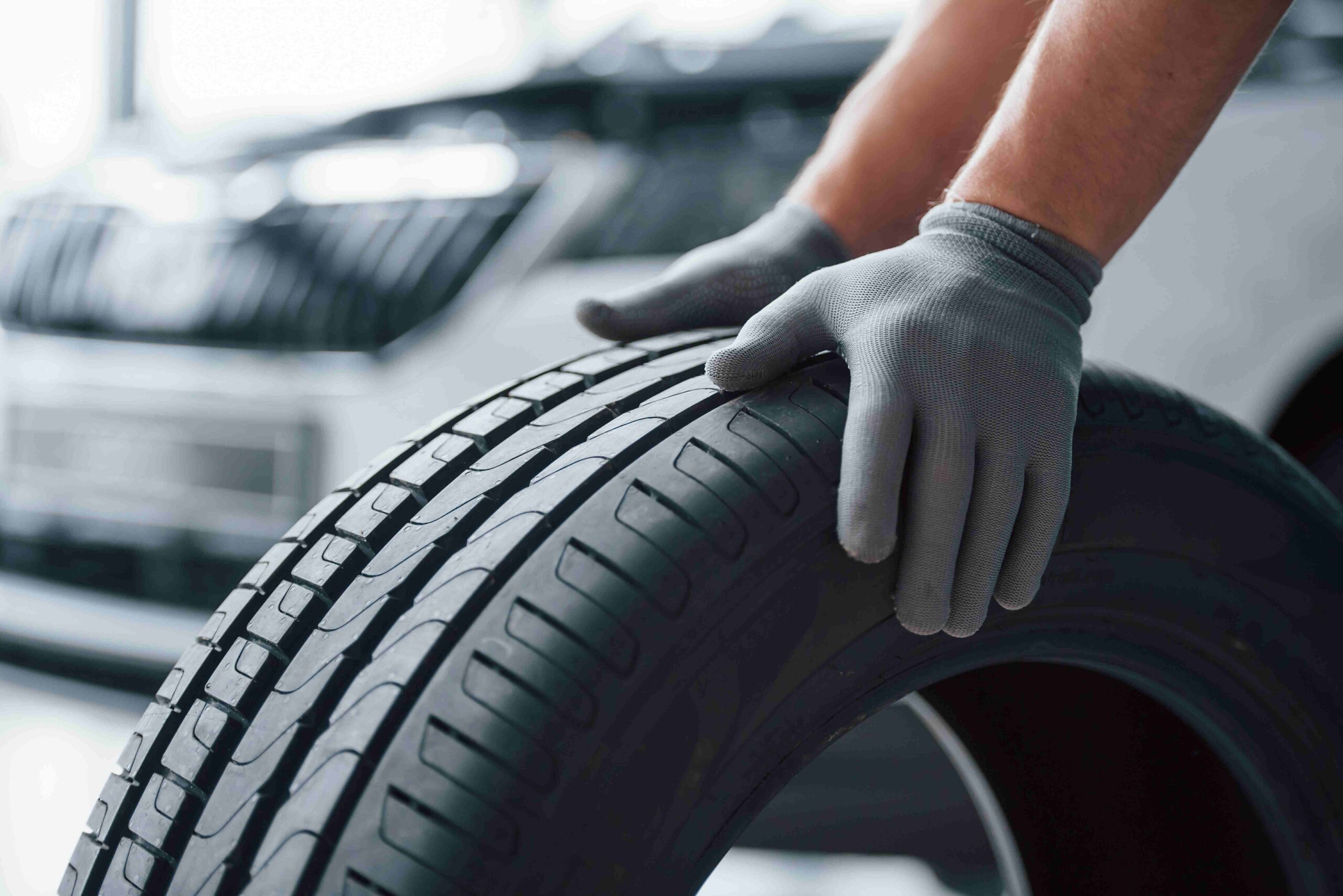 rolling tire through shop